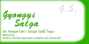 gyongyi salga business card